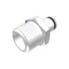 CPC (Colder) PLC Quick-Disconnect Fitting, Threaded Insert, Acetal, Non-Valved, 3/8" NPT(M)