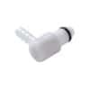CPC (Colder) PLCD Quick-Disconnect Fittings, Hose Barb Insert, Elbow, Acetal, Valved, 1/4" ID