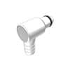 CPC (Colder) PLCD Quick-Disconnect Fittings, Hose Barb Insert, Elbow, Acetal, Valved, 3/8" ID