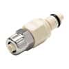 CPC (Colder) PMCD12 Quick-Disconnect Fittings, PTF Insert, Valved, Polypropylene, 1/4" OD; 25PK