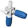 Diba Omnifit® Cap System Adapter with Column Bleed Valve, Tee, 1/4"-28 UNF(M); 1/ea