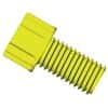 Dibafit™ Gripper Fitting, 1/4"-28 UNF(M) flat bottom, 1/16" OD tubing, yellow; 10/pk