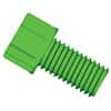 Dibafit™ Gripper Fitting, 1/4"-28 UNF(M) flat bottom, 1/16" OD tubing, green; 10/pk