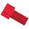 Dibafit™ Gripper Fitting, 1/4"-28 UNF(M) flat bottom, 1/8" OD tubing, red; 10/pk
