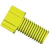 Dibafit™ Gripper Fitting, 1/4"-28 UNF(M) flat bottom, 1/8" OD tubing, yellow; 10/pk