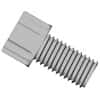 Dibafit™ Gripper Fitting, 1/4"-28 UNF(M) flat bottom, 1/8" OD tubing, gray; 10/pk