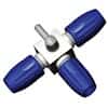 Diba Omnifit® Small Bore Valve for 1 to 4 mm OD Tubing, 3-way, tee, single key; 1/ea