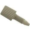 Diba Click-N-Seal™ Tubing End Fitting, 1/16" OD flared tubing, 10-32 UNF(M), Conical Bottom, natural PEEK™; 6/pk