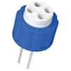 Diba Omnifit® Q-Series  Solvent Bottle Cap, GL38/38-430 (glass), 4 UNF(F) Ports w/o Valves, Blue