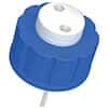 Diba Omnifit® Q-Series  Solvent Bottle Cap, GL45, 2 UNF(F) Ports w/o Valves, Blue