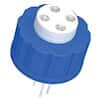 Diba Omnifit® Q-Series  Solvent Bottle Cap, GL45, 4 UNF(F) Ports w/o Valves, Blue