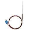 Digi-Sense Thermocouple Microprobe, 4" L/0.020" Dia, Grounded d; Type T