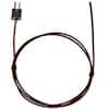 Digi-Sense Type-J, FEP-Insulated Probe, Coated Junct, Mini-Connector, Ungrounded, 10ft 24 -Gauge