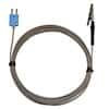 Digi-Sense Type-T Alligator Clip Oven Probe 2" L Mini-Connector, Exposed 10ft SS Braid Cable