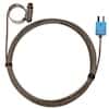 Digi-Sense Type-T Hose Clamp Probe 0.50 -1.50 OD Mini-Connector, Grounded 10ft SS Braid Cable