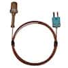 Digi-Sense Type-T Pipe Plug Probe SS 1 / 4" NPT (M) Mini-Connector, Flush Grounded 5ft Cable