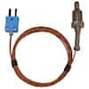 Digi-Sense Type-T Pipe Plug Probe SS 1 / 4" NPT (M) Mini-Connector, 0.5" L Grounded 5ft Cable