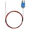 Digi-Sense Type-T, Kapton-Insulated Probe, Mini-Connector, Exposed, 5ft 30 -Gauge, 6 Pk