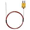 Digi-Sense Type-K, Kapton-Insulated Probe, Mini-Connector, Exposed, 5ft 30 -Gauge, 6 Pk