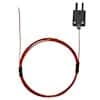 Digi-Sense Type-J, Kapton-Insulated Probe, Mini-Connector, Exposed, 5ft 30 -Gauge, 6 Pk