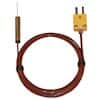 Digi-Sense Type-K Needle Microprobe Mini-Connector, 0.75" L .020 Dia Grounded 5ft FEP Cable