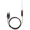 Digi-Sense Type-J Needle Microprobe Mini-Connector, 0.75" L .020 Dia Grounded 5ft FEP Cable