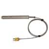 Digi-Sense Type-K Compact Surface Probe 4.5" L Mini-Connector, ector Exposed 5ft Fiberglass / SS Cable