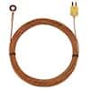 Digi-Sense Type-K Bolt-On Probe 0.62" OD Mini-Connector, Grounded 25ft Strt Fiberglass Cable