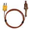 Digi-Sense Type-K Pipe Plug Probe SS 1 / 4" NPT (M) Mini-Connector, 0.5" L Grounded 5ft Cable