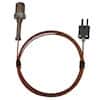 Digi-Sense Type-J Pipe Plug Probe SS 1 / 4" NPT (M) Mini-Connector, Flush Grounded 5ft Cable