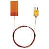 Digi-Sense Type-K Self-Adhesive Tape Probe 1" x 2" Mini-Con 5ft FEP Ins Wire (Pk/3)