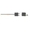 Digi-Sense Type J Thermocouple Probe Quick Dis-connector, Dual with Std-Connector, 18" L, .250 Dia, Exposed Junction 