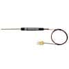 Digi-Sense Type K Economic Handle Thermocouple Probe with Mini-Connector, 4" L, 36" E x t FEP .188 Dia, Grounded 