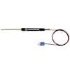 Digi-Sense Type T Economic Handle Thermocouple Probe with Mini-Connector, 6" L, 36" E x t FEP .188 Dia, Grounded 