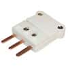 Digi-Sense RTD Connector, White 3-Blade ANSI, Male, 1/Ea