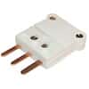 Digi-Sense RTD Connector, White 3-Blade ANSI, Male, 5/Pk