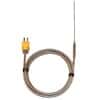 Digi-Sense Type-K Hypo Tip Probe 4" L Mini-Connector, SS .063" Dia Grounded 4ft Armored Cable