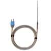 Digi-Sense Type-T Hypo Tip Probe 4" L Mini-Connector, SS .063" Dia Grounded 4ft Armored Cable