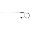 Digi-Sense Type-J, High-Temperature Wire Probe, 12" Length, 0.040" Diameter, Exposed, Mini-Connector, 3 ft 24-Gauge Cable