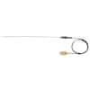 Digi-Sense Type-K, High-Temperature Wire Probe, 12" Length, 0.020" Diameter, Grounded, Mini-Connector, 3 ft 24-Gauge Cable