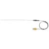 Digi-Sense Type-K, High-Temperature Wire Probe, 12" Length, 0.040" Diameter, Ungrounded, Mini-Connector, 3 ft 24-Gauge Cable