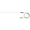 Digi-Sense Type-K, High-Temperature Wire Probe, 25" Length, 0.063" Diameter, Mini-Connector, Exposed, 3 ft 24-Gauge Cable