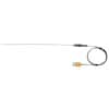 Digi-Sense Type-K, High-Temperature Wire Probe, 25" Length, 0.063" Diameter, Mini-Connector, Ungrounded, 3 ft 24-Gauge Cable