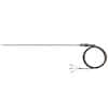 Digi-Sense RTD Probe, 18" L, Spd Lugs, .125" Dia, 4ft SS Braid Cable
