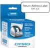 Dymo 30330 Return Address Labels, White, 3/4” X 2”-500 Per Roll,1 Roll Per Box