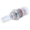 Eldon James SeriesLock® Quick-Disconnect Fitting, Hose Barb Insert, Polysulfone, Valved, Silicone O-Ring, SS Spring, Medium, 3/8" ID