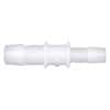 Eldon James Hose Barb Fitting, Straight Reducer, Natural Kynar®, 1/4" ID x 1/16" ID; 10/PK