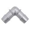 Eldon James Hose Barb Fitting, 90° Elbow, Stainless Steel, 1/4" ID; 1/Each