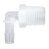 Eldon James Threaded to Hose Barb Fittings, 90° Elbow, Animal-Derivative-Free Polypropylene, 3/4" NPT(M) x 3/4" ID; 10/PK