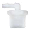 Eldon James Threaded to Hose Barb Fittings, 90° Elbow, Natural Nylon, 3/4" NPT(M) x 1/2" ID; 10/Pk